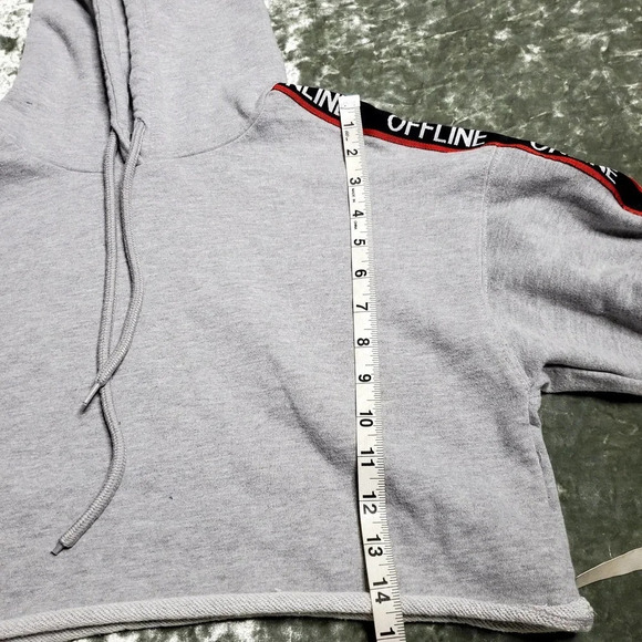 Forever 21 Gray Cropped Hoodie - Picture 5 of 7